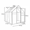 Serre aluminium 3,13 m² - Polycarbonate 177x177x192 cm