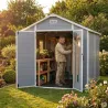 Abri Lys plastique 2 portes - 4,18m² - Hauteur 222 cm