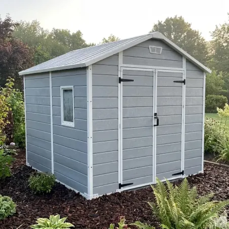 Abri Lys plastique 2 portes - 4,18m² - Hauteur 222 cm