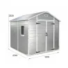 Abri Lys plastique 2 portes - 4,18m² - Hauteur 222 cm