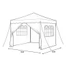 Tonnelle pliante 3x3 m acier vert avec parois latérales