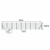 Clôture grillagée 80m x 1,20m - Kit complet prêt à poser