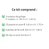 Clôture grillagée 60m x 1,20m - Maille 50mm - Fil 3mm