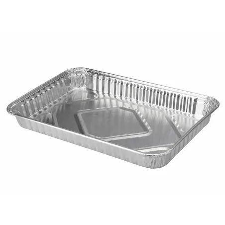 4 plateaux alu pour barbecue - 32x23x4 cm - Lot économique
