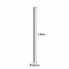 Poteau acier Ø48 mm - 190 cm pour clôture grillagée