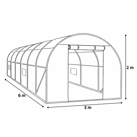 Housse de rechange pour serre de jardin 18m²