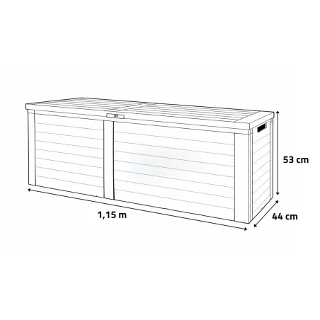 Coffre extérieur 240L résistant UV et intempéries
