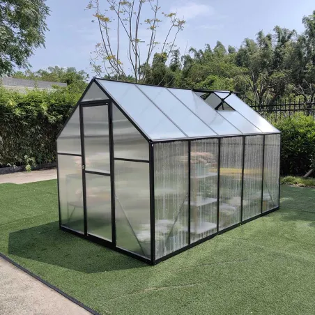 Serre aluminium 5,17m² - 292x177x192cm polycarbonate
