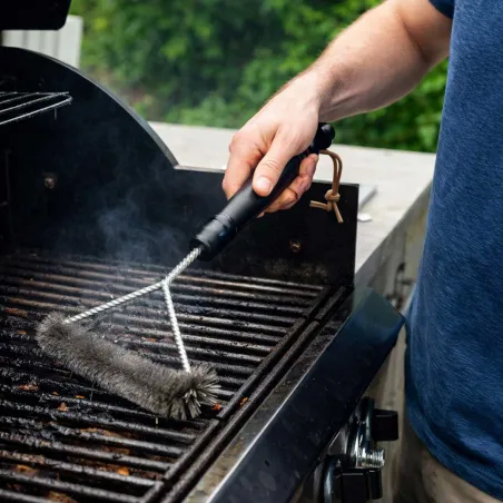 Brosse barbecue triangulaire 30 cm - Nettoyage efficace