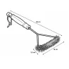 Brosse barbecue triangulaire 30 cm - Nettoyage efficace
