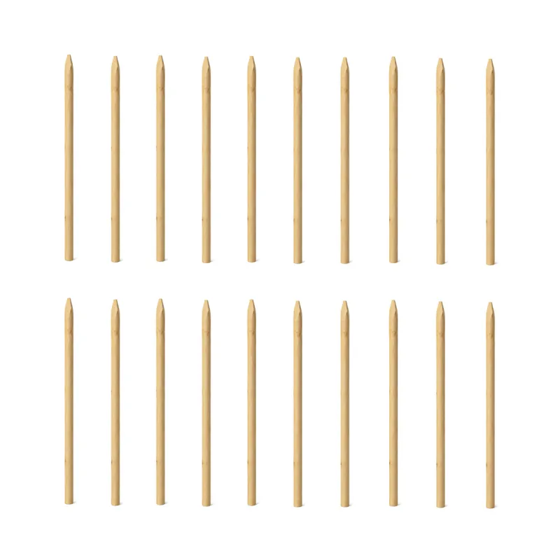 Piquets châtaignier fraisé PEFC - Ø6cm x 2m - Lot de 20