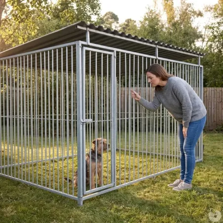 Panneaux de chenil à barreaux acier inoxydable 1,5 m ou 2m Hauteur 184 cm