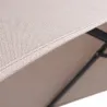Parasol demi-rond taupe Ø2,7m - Toile 160g/m² manivelle
