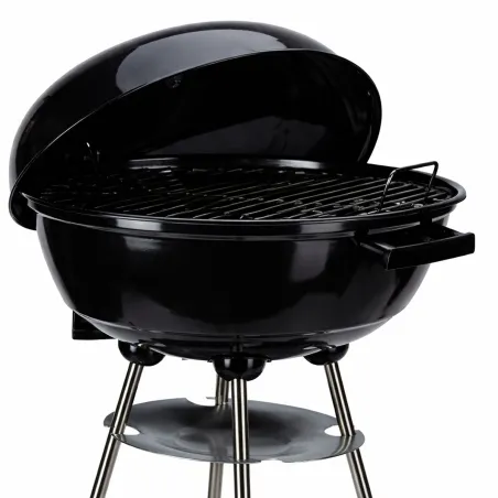 Barbecue mobile Ø46 cm - Grille chromée et bol émaillé
