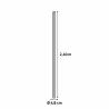 Poteau acier Ø48 mm - 240 cm pour clôture rigide