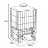 Abreuvoir auto 30L pour chiens, poules, chèvres - 28,5x36x67cm
