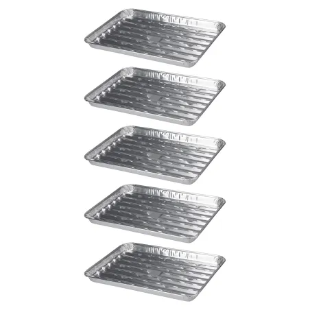 Barquettes BBQ aluminium 34x23x2,5 cm - Lot de 5