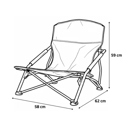 Chaise Easy C3 noire pliable - Acier & polyester 600D