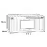 Coffre extérieur 120 cm - Rangement jardin résistant