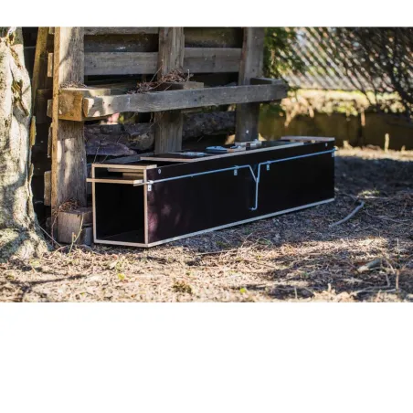 Piège bois 2 entrées pour nuisibles 135x19x24 cm