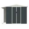 Abri acier Argence + carport - 2 portes coulissantes 1,28m²