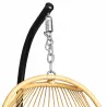 Chaise suspendue acier 4 pieds pliable avec coussin détente