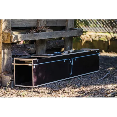 Piège bois 2 entrées pour nuisibles 135x19x24 cm