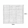 Panneau clôture bois occultant 180x180cm - Pin traité autoclave