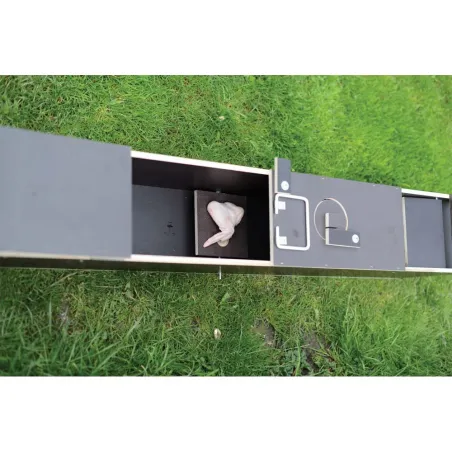 Piège bois 2 entrées pour nuisibles 135x19x24 cm