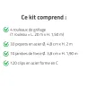 Kit clôture 80m x 1,5m - Grillage PVC maille 100x50mm
