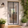Moustiquaire magnétique noire 210x50cm - 2 portes 9 aimants