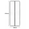 Moustiquaire magnétique noire 210x50cm - 2 portes 9 aimants