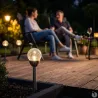 Pack de 5 lampes solaires boule en verre 6x36 cm