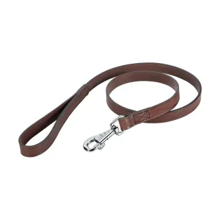 Laisse cuir double 120 cm marron Stepland - robuste et élégante