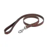 Laisse cuir double 120 cm marron Stepland - robuste et élégante