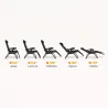 Fauteuil relax acier 5 positions - Confort extérieur