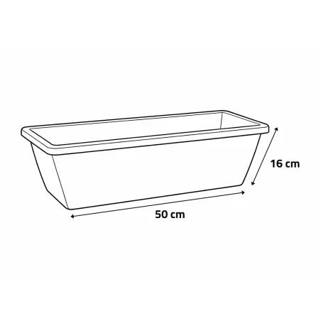 Lot de 4 balconnières Elho® 50x16cm effet terre cuite