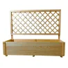 Carré potager en sapin avec treillis 98x34x104 cm - Jardin