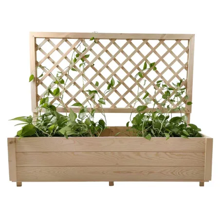 Carré potager en sapin avec treillis 98x34x104 cm - Jardin