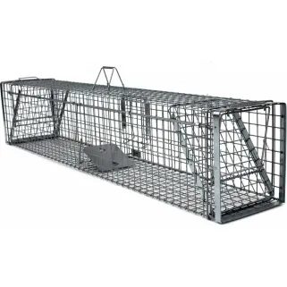 Cage-piège Hardy 3 ressorts 60° - 2 entrées 150x34x34 cm