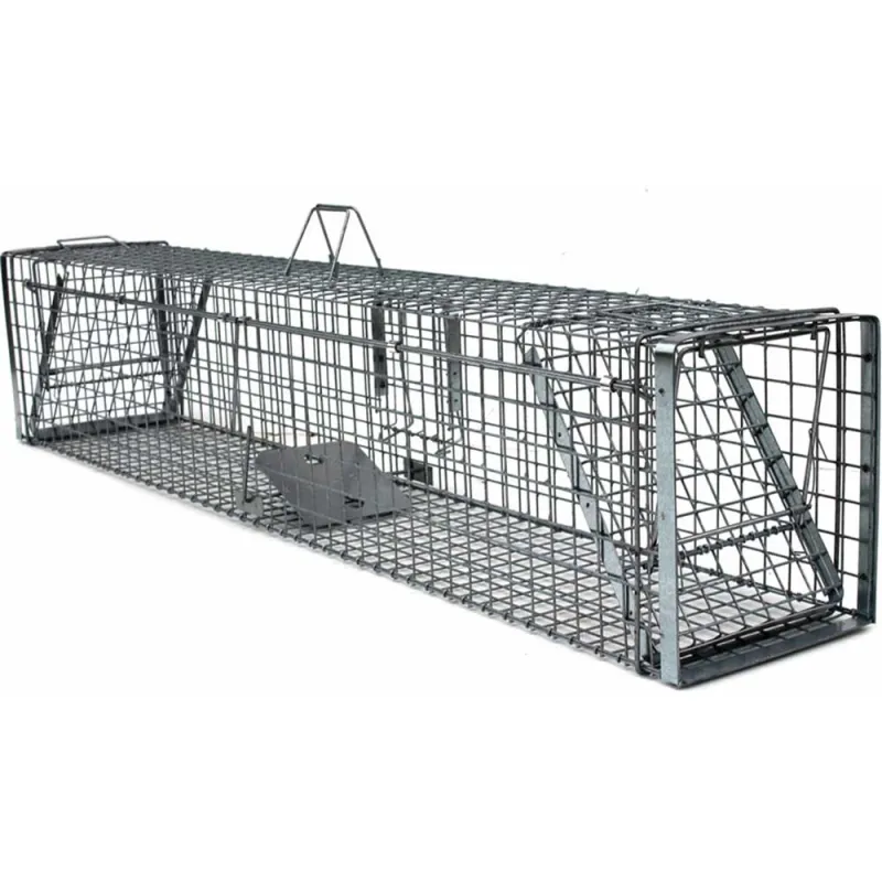 Cage-piège Hardy 3 ressorts 60° - 2 entrées 150x34x34 cm
