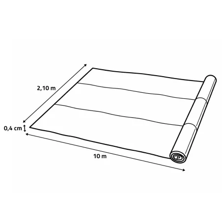 Feutre paillage bio 90g/m² - 2,10m x 10m - 21m²