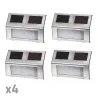 4 lampes solaires LED inox – Éclairage jardin éco-responsable