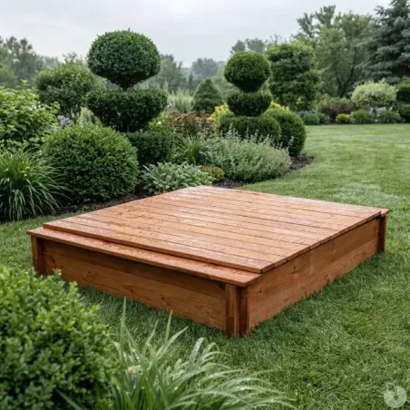 Bac à sable en bois 120x120 cm - Jeu extérieur enfants
