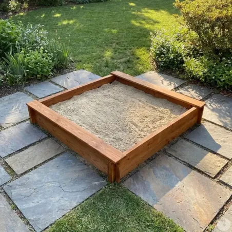 Bac à sable en bois 120x120 cm - Jeu extérieur enfants