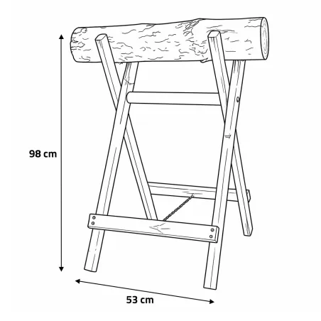 Chevalet en bois pour sciage - Stable et pratique
