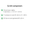 Clôture grillagée rigide 20m - 153cm - Galvanisée époxy
