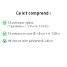 Clôture grillagée rigide 24m - 153cm - Galvanisée époxy
