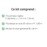Clôture grillagée rigide 30m - 153cm - Galvanisée époxy