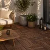 Dalles terrasse acacia 30x30 cm - Lot de 4 - Résistantes